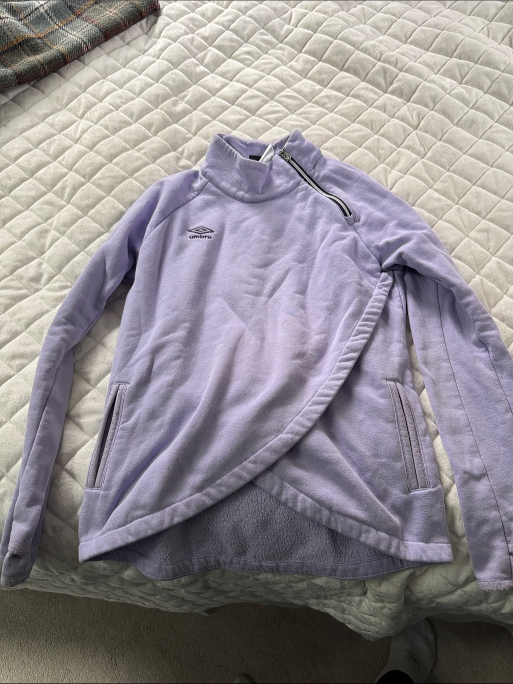 Umbro girls  Light Lavender Quarter-Zip sweatshirt size 10-12